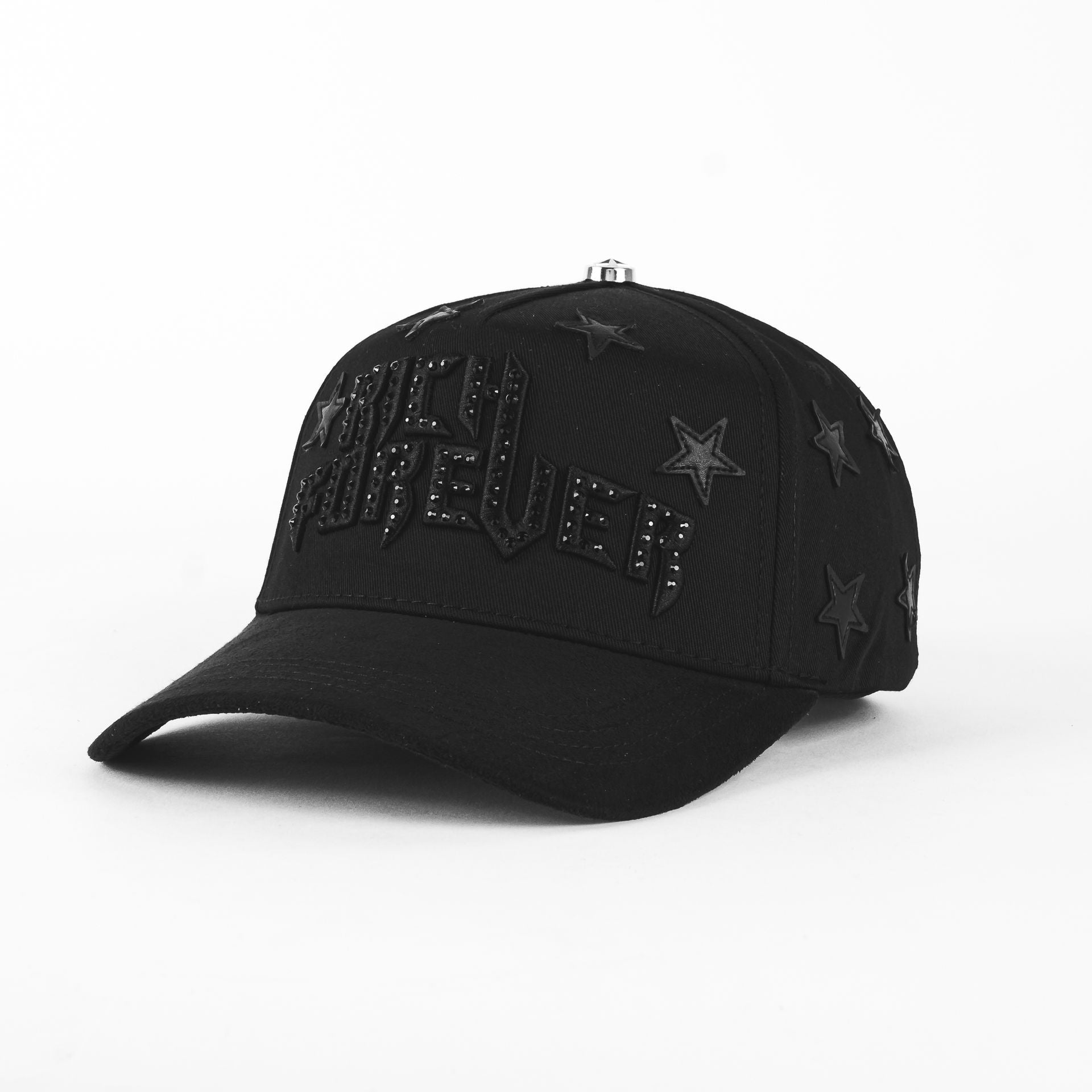 Gorra Barbas Hats RICH FOREVER BLK/SUEDE | Snapback Visera Curva