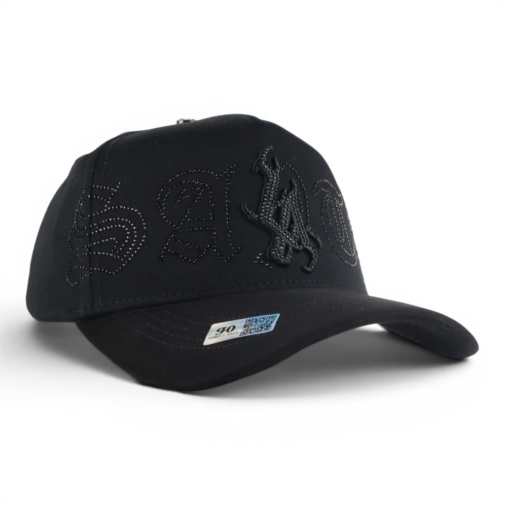LA SANTA CRISTALS VISOR SUEDE BLACK